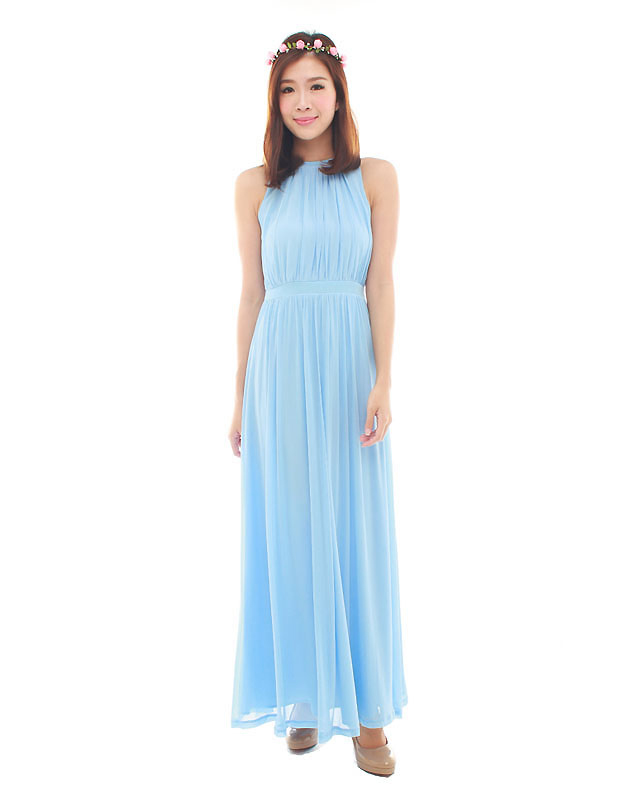 Paris Maxi Dress in Powder Blue